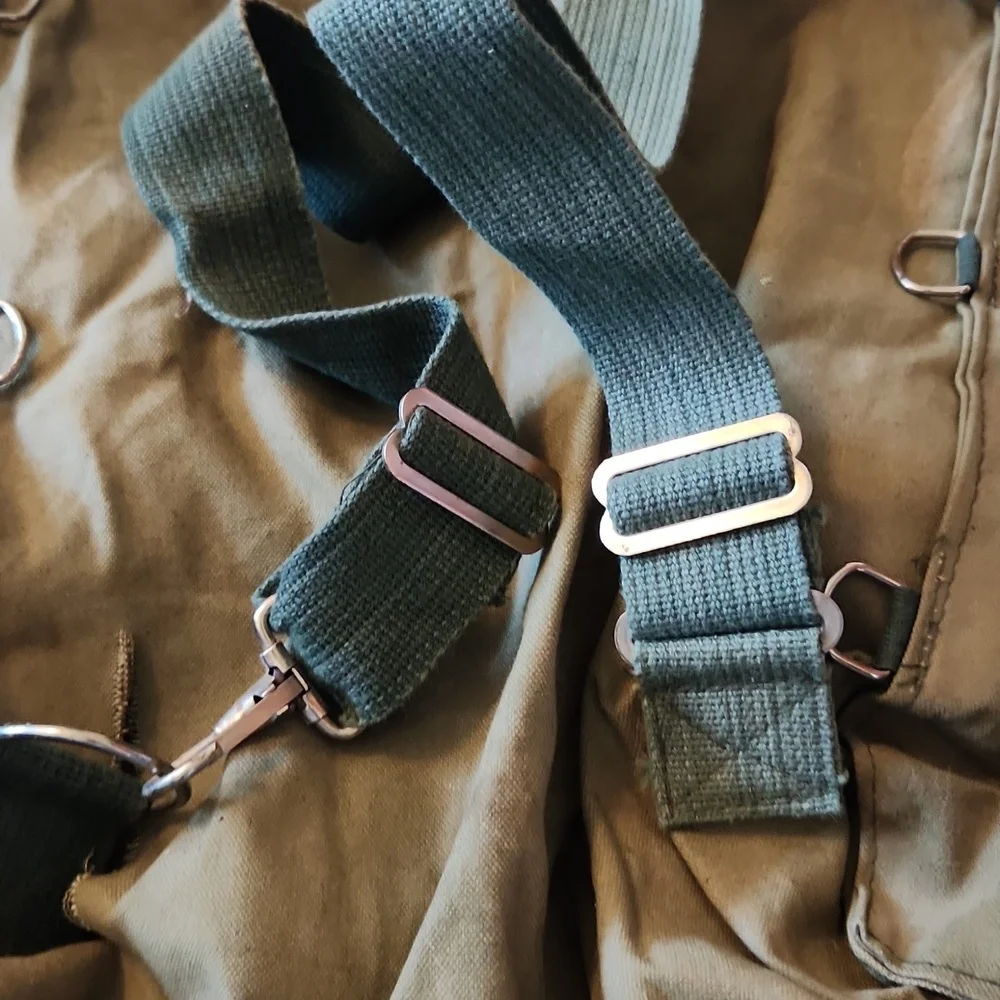 Vintage 80's Military American Camper Backback Gorpcore Distressed Grunge Retro